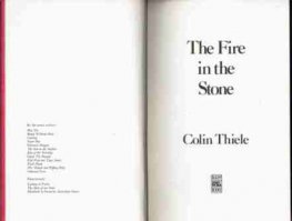 THIELE, Colin : The Fire in the Stone : HC no DJ (Red) Book