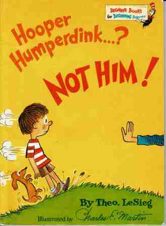 DR SEUSS : Hooper Humperdink? Not Him! : HC Kid\'s Book : BB20